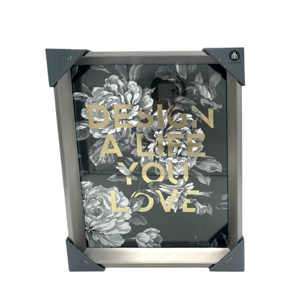 Gray and Gold Floral Wall Art